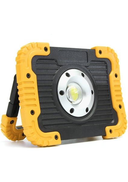 30W Cob LED Taşınabilir Pil Gücü Taşkın Spot Işık Çalışma Kampı Dış Mekan Lambası Sarı (Yurt Dışından)