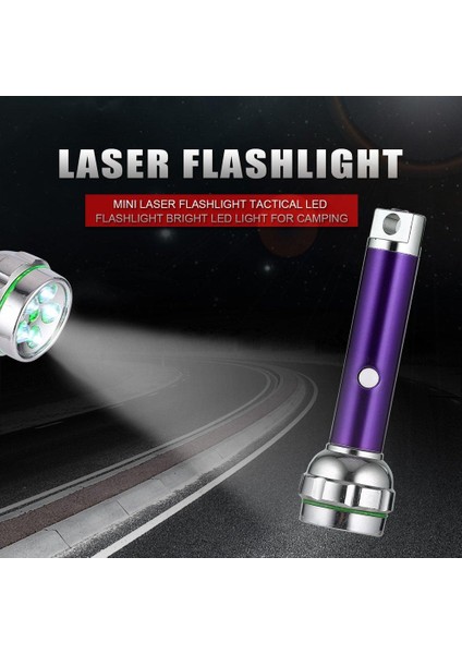 Kamp Için Mini Lazer El Feneri Taktik LED Parlak Işık (Yurt Dışından)