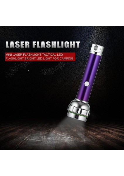 Kamp Için Mini Lazer El Feneri Taktik LED Parlak Işık (Yurt Dışından)