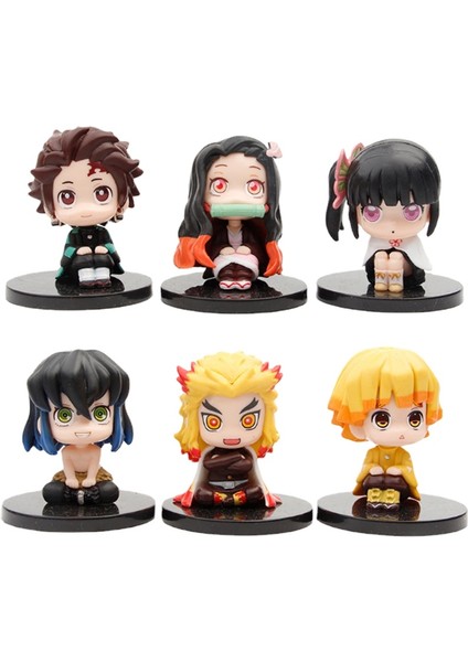 6 Adet/grup Iblis Slayer Anime Şekil Action Figure Oyuncaklar (Yurt Dışından)
