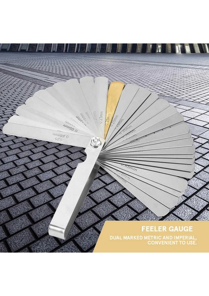 Yeni 32 Feeler Dolgu Ölçer Buji Boşluk Metrik/sae Ölçme Aleti