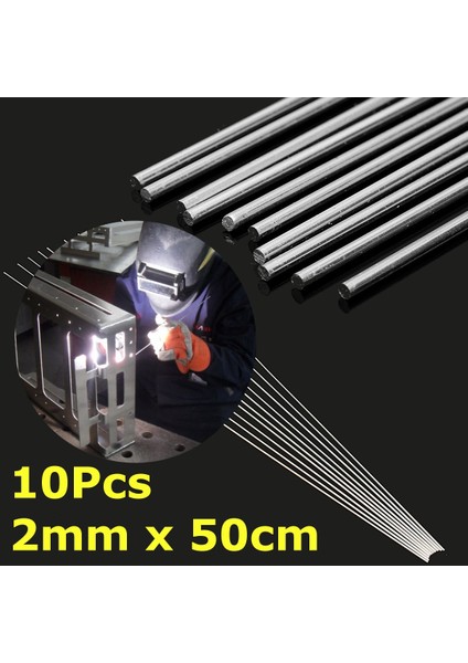 Faydalı Araçlar 10 Adet 2mm 50CM Metal Alüminyum Magnezyum Gümüş Kaynak Çubukları Tel Elektrot
