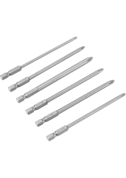 10 Adet S2 Çelik Çapraz Kafa Ph1 Ph2 Yuvası Tornavida Uçları Seti 1/4 Inç Altıgen Şaft 100MM