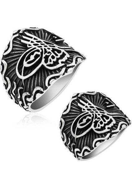 Gümüş Osmanlı Tuğrası Erkek Yüzük_kopya(1)