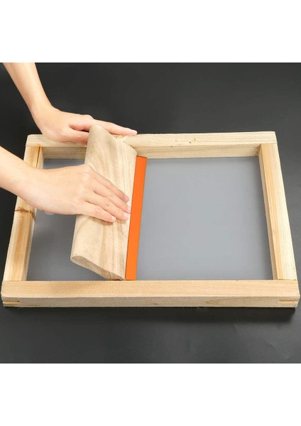 Ersono 10X14INCH Ahşap Serigrafi Baskı Çerçeveleri, 110 Beyaz Mesh ve Serigrafi Için 9.4 Inç Serigrafi Çekçek ile(Yurt Dışından)