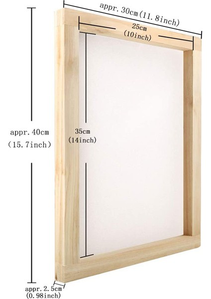 Ersono 10X14INCH Ahşap Serigrafi Baskı Çerçeveleri, 110 Beyaz Mesh ve Serigrafi Için 9.4 Inç Serigrafi Çekçek ile(Yurt Dışından) fiyatları