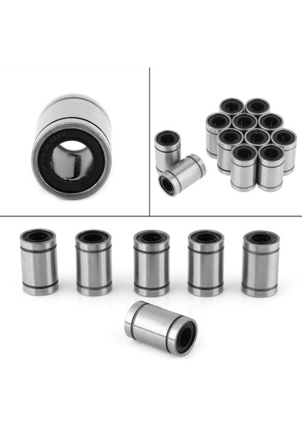 Gravür Makinesi Için 12PC LM8UU 8mm Lineer Hareket Rulmanları Bilyalı Rulman