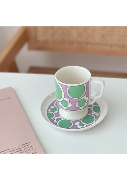 Vintage Basit Porselen Kahve Fincanı Desen Sanat Avrupa Tarzı Kahve Fincanı Seyahat Çevre Dostu Kaffeetasse Çay Bardağı Daireler | (Yurt Dışından) modelleri