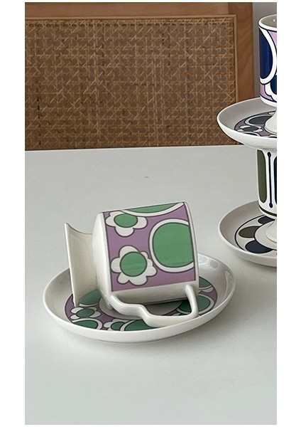 Vintage Basit Porselen Kahve Fincanı Desen Sanat Avrupa Tarzı Kahve Fincanı Seyahat Çevre Dostu Kaffeetasse Çay Bardağı Daireler | (Yurt Dışından) fırsatları