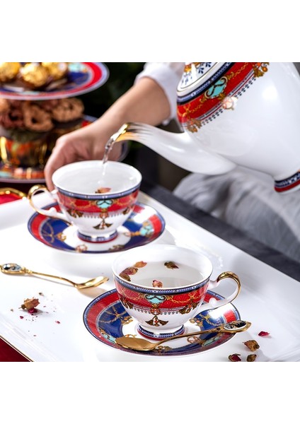 Lüks Seyahat Kahve Fincanı Plakalı Avrupa Yaratıcı Kahve Kupaları Kahvaltı King Kaffeetasse Çay Bardağı Daireler | Kahve Kupası Ve Tabak Setleri (Yurt Dışından)