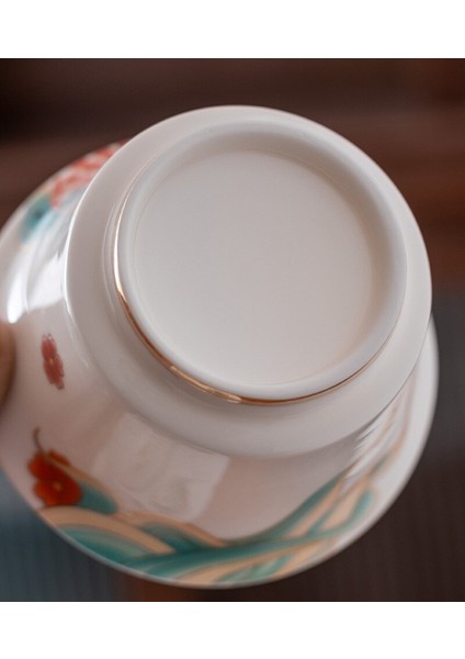 Seramik Tureen Beyaz Porselen Gaiwan Karikatür Balık Kupası Kapak Kapak Fıçı Seti Seti Çay Kase Teaset Teasware Dekor El Sanatları Hediye | Çay Tureen (Yurt Dışından) fırsatları