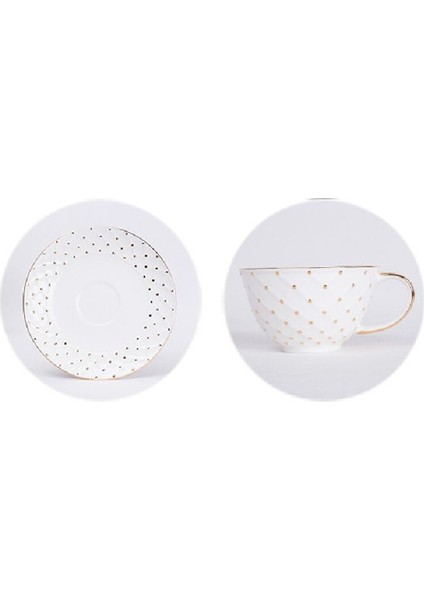 Mahkeme Inci Desen Altın Noktası Kahve Fincanı Ve Tabağı Kahve Fincanı Seti Çay Bardağı Seti Drinkware | Kahve Kupası Ve Tabak Setleri (Yurt Dışından)