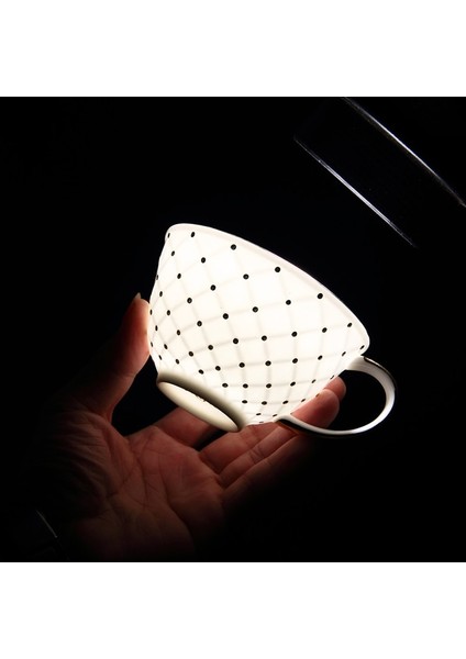 Mahkeme Inci Desen Altın Noktası Kahve Fincanı Ve Tabağı Kahve Fincanı Seti Çay Bardağı Seti Drinkware | Kahve Kupası Ve Tabak Setleri (Yurt Dışından)
