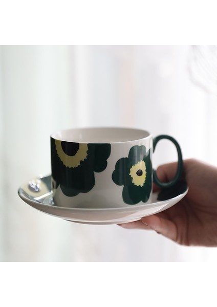 Vintage Avrupa Tarzı Kahve Fincanı Desen Latte Cam Porselen Seramik Kahve Kupalar Çay Bardağı Ve Sacer Vaso Para Cafe Teacups | Kahve Kupası Ve Tabak Setleri (Yurt Dışından)