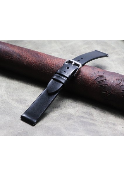 22 * 20MM Klasik Ultra Ince Siyah Izle Kayış Grubu Hakiki Deri Izle Kemer Erkek Moda Dana Hızlı Yayın Saatler Bands | (Yurt Dışından)