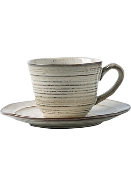 Japon Retro Kahve Fincanı Set Seramik Yaratıcı Süt Kupası Set Kahvaltı Çay Çevre Dostu Tazas Porselen Kahve Fincanı Seti Eb5Bd | Kupa Ve Tabaklar (Yurt Dışından)