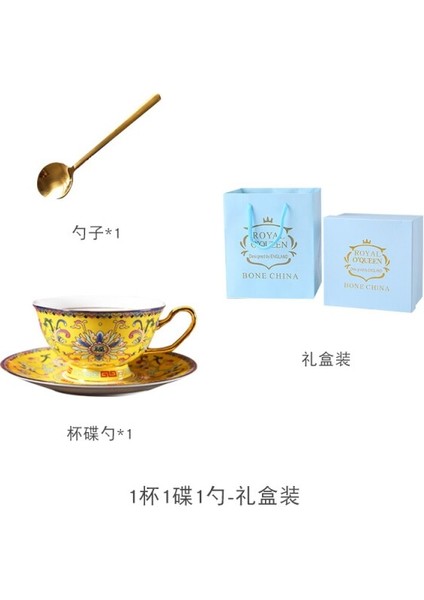 Emaye Renk Tarzı Kemik Çini Kahve Fincanı Ve Tabağı Ingiliz Öğleden Sonra Çay Çiçek Çay Fincanı Seti Seramik Kahve Kupa Teaware | Kahve Fincanı Ve Tabak Setleri (Yurt Dışından)