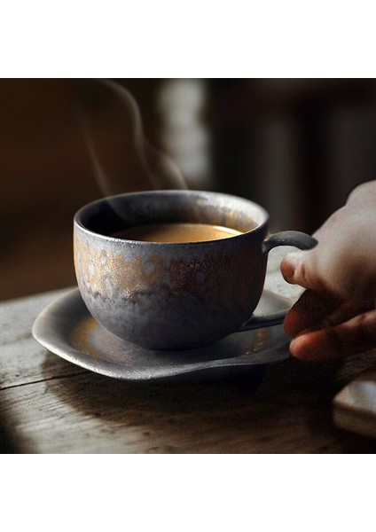 Vintage Seramik Kupası Japon Tarzı Lüks Ofis Türkçe Çevre Dostu Öğleden Sonra Çay Bardağı Firma Seyahat Tazas De Cafe Drinkware 50 | Teacup Tabak Setleri (Yurt Dışından)