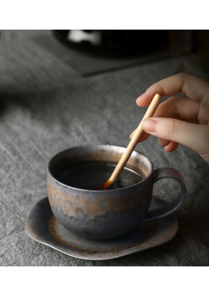 Vintage Seramik Kupası Japon Tarzı Lüks Ofis Türkçe Çevre Dostu Öğleden Sonra Çay Bardağı Firma Seyahat Tazas De Cafe Drinkware 50 | Teacup Tabak Setleri (Yurt Dışından) fırsatları
