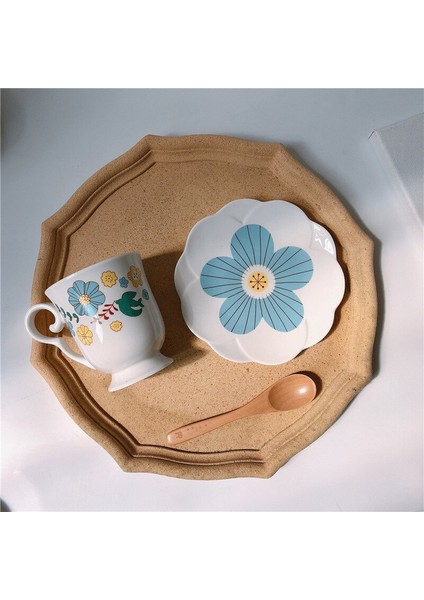 Çiçek Nordic Çay Kupası Porselen Modern Zarif Yaratıcı Kullanımlık Çay Bardağı Set Sevimli Kahve Taza Desayuno Içme Bs50Bd | Kahve Kupası Ve Tabak Setleri (Yurt Dışından)