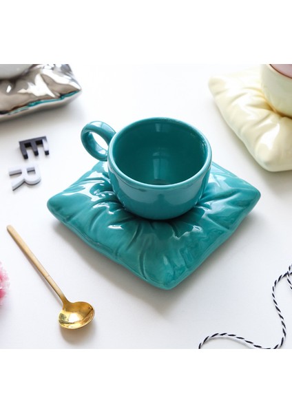 Yomdid Seramik Kupa Kahve Çay Bardağı Yaratıcı Macaron Renk Yastık Çanta Kahve Fincanı Süt Içme Kupası Saksı Set Mutfak Drinkware | Kupalar (Yurt Dışından)