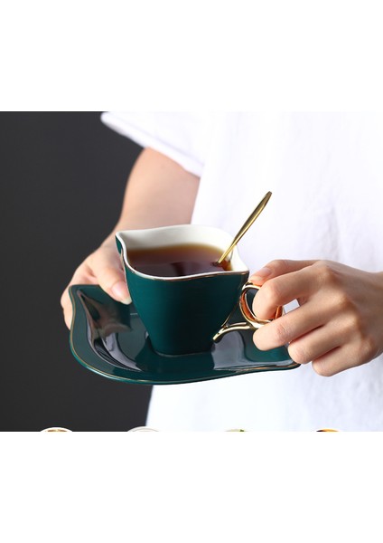 Lüks Avrupa Tarzı Kahve Fincanı Set Porselen Öğleden Sonra Çay Yeniden Kullanılabilir Eko Dostu Mate Kupası Seyahat Tazas Ev Ürünleri 50 | Teacup Tabak Setleri (Yurt Dışından) fırsatları