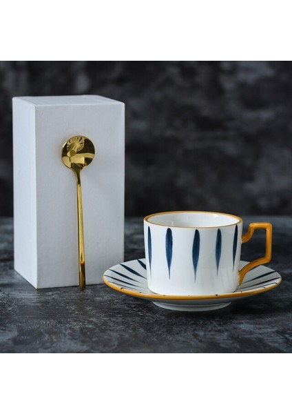 Japon Tarzı Kahve Fincanı Seramik Sevimli Porselen Lüks Çevre Dostu Öğleden Sonra Çay Kahve Kupa Seyahat Tazas De Cafe Drinkware 50 | Teacup Tabak Setleri (Yurt Dışından) modelleri