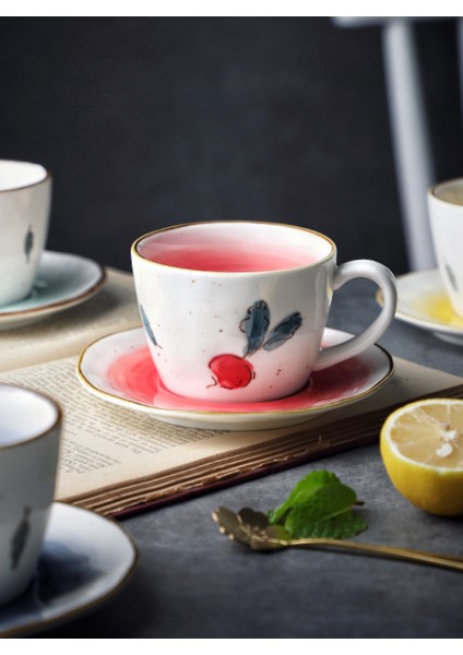 Japon Yaratıcı Lüks Seramik Kahve Fincanı Set Vintage Ev Öğleden Sonra Çay Bardağı Seti Sevimli Copo Cafe Mutfak Aksesuarları Bd50 | Kupa Ve Tabaklar (Yurt Dışından) modelleri