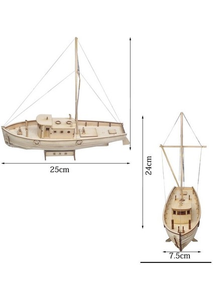 Ahşap Tekne Ahşap Gemi Modeli Gemi Montaj Modeli Dıy Kitleri Ahşap Yelkenli Tekne 1:50 Ölçekli Dekorasyon Oyuncak Hediye | Model Yapı Kitleri (Yurt Dışından)