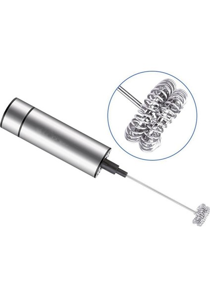 Elektrikli Süt Frother Paslanmaz Çelik Süt Frother Süt Kahve Frother El Mikser Çırpma Teli (Yurt Dışından)