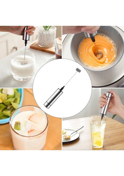 Elektrikli Süt Frother Paslanmaz Çelik Süt Frother Süt Kahve Frother El Mikser Çırpma Teli (Yurt Dışından)