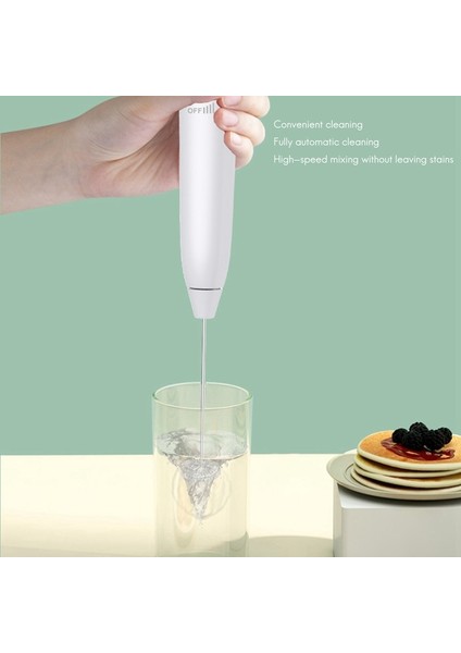 Süt Frother, Lcd Coffeer Froother Elektrikli Çırpma Telih Stepless Hız Düzenlemesi Usb Şarj Edilebilir El Köpük Makinesi | Sütlü Anneler (Yurt Dışından)