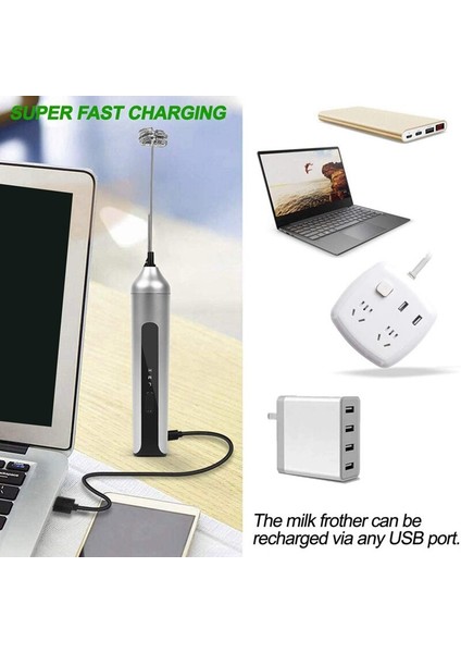 Usb Elektrikli Süt Frother 3 Hızlar Cappuccino Kahve Foamer El Yumurta Çırpıcı Sıcak Çikolata Latte Içecek Mikser Blender | Sütlüler (Yurt Dışından)