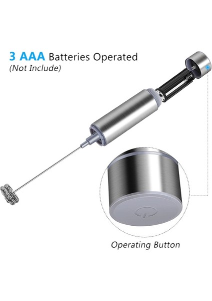Süt Frother El Elektrik, Seyahat Kahve Frother.Süt Köpürmesi Için Kahve Frother, Latte / Cappuccino Frother Mikser Için Içecek, | Sütlü (Yurt Dışından)