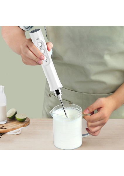 3 In 1 Taşınabilir Şarj Edilebilir Elektrikli Süt Frother Köpük Makinesi El Foamer Yüksek Hızlar Içecek Mikser Kahve Frothing Değnek | Sütlü Anneler (Yurt Dışından)