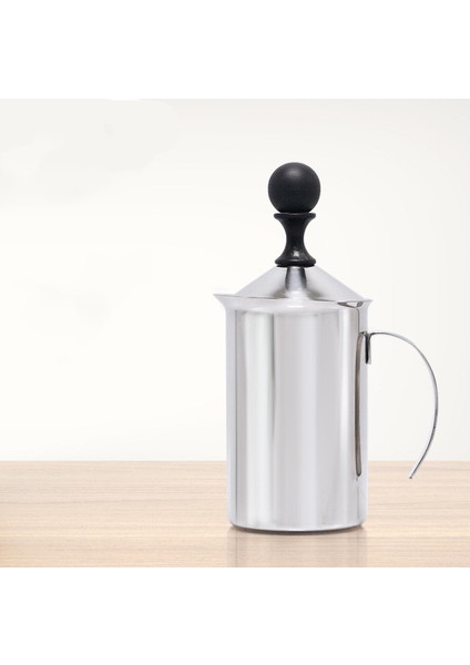 Manuel Süt Frother Paslanmaz Çelik Cppuccino Süt Köpük Çift Örgü Kahve Foamer Kreması Froth Maker Sürahi 600Ml | Süt Sürahileri (Yurt Dışından)