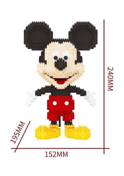 Disney 1831 Adet + Mickey Mouse Elmas Blokları Mirco 3D Model Mouse Klasik Yapı Tuğlaları Rakamlar (Yurt Dışından)