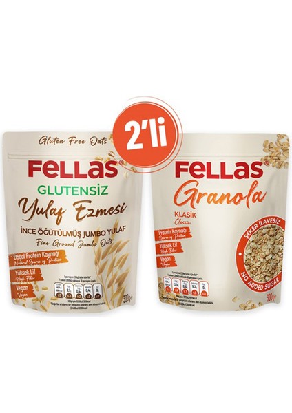 Glutensiz Yulaf Ezmesi 300 gr + Granola Klasik 300 gr