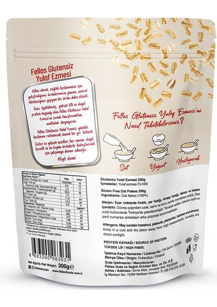 Glutensiz Yulaf Ezmesi 300 gr + Granola Klasik 300 gr