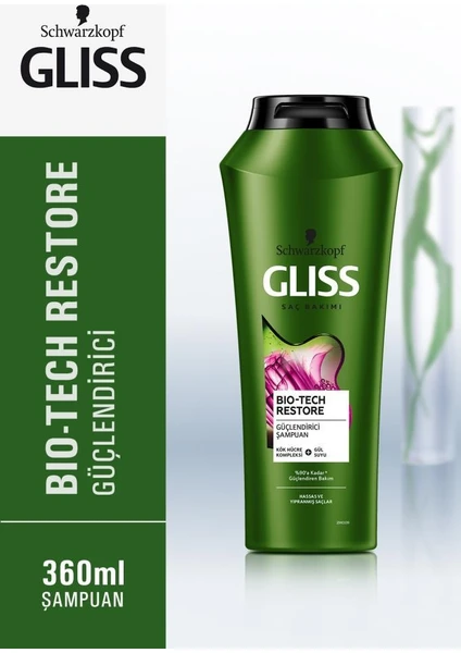 Bio-Tech Restore Güçlendirici Şampuan- Kök Hücre Kompleksi ve Gül Suyu ile 360 ml