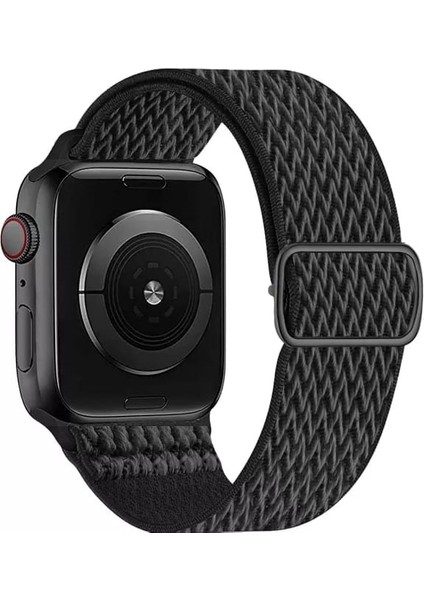 Apple Watch Uyumlu Saat Bandı ( 42-44-45 Mm)Ayarlanabilir Elastik Solo Döngü Kordon