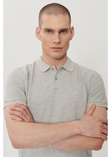Erkek Slim Fit Dar Kesim Polo Yaka %100 Pamuk Tişört