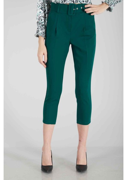 Zümrüt Geniş Kemerli Bilek Paça Klasik Pantolon 0303553.123