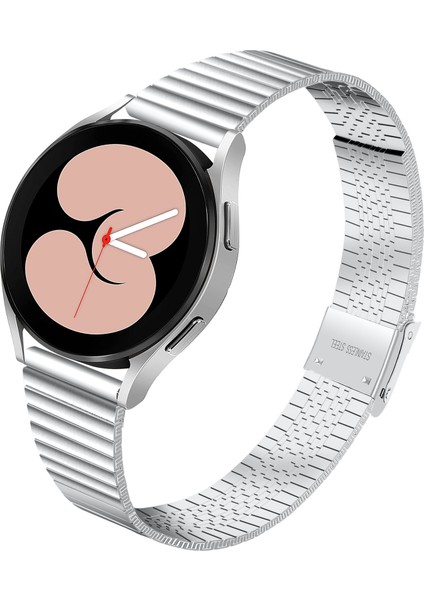 Samsung Galaxy Watch4 Için Çift Toka Çelik Kordonlu Saat 44MM Gümüş (Yurt Dışından) fiyatları
