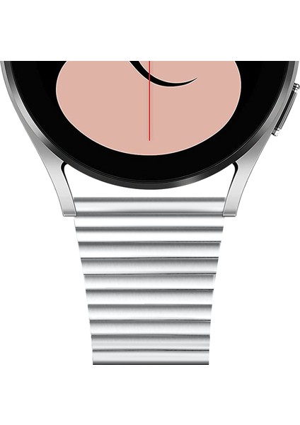 Samsung Galaxy Watch4 Için Çift Toka Çelik Kordonlu Saat 44MM Gümüş (Yurt Dışından) modelleri