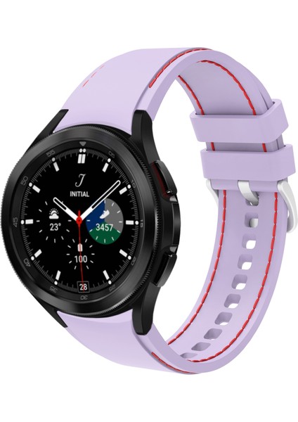 Samsung Galaxy Watch4 Için Silikon Kayışı / Watch4 Klasik Mor Kırmızı (Yurt Dışından)