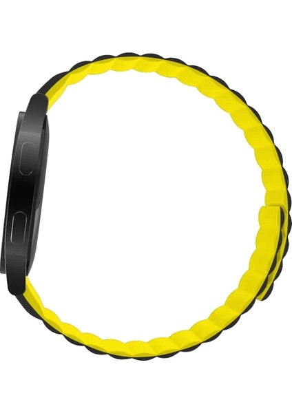 Samsung Galaxy Watch4 Için Silikon Kayışı 40MM / 44MM Siyah Sarı (Yurt Dışından) modelleri