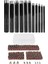 338PCS 60 120320 Zımpara Bandı 3/8 1/4 1/2 Lastik Mandrelli ve 11 Adet Yuvarlak Çelik Delikli Punch Seti, 1-11MM 1