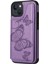 Kelebek Kabartma Desen Kılıf iphone 13 Için Mor 1