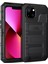Metal + Silikon Telefon Kılıfı Için iPhone 13 Siyah 1